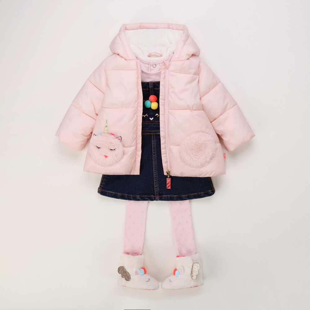 Billieblush Unicorn Puffer Baby Girls Jacket 6M